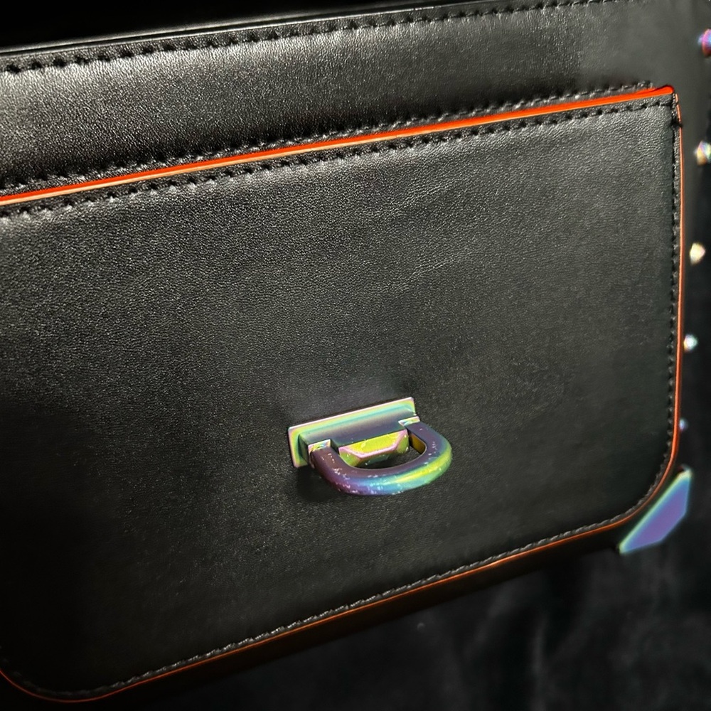 Michael Kors Black Crossbody Manhattan with neon accents - Picture 8 of 8